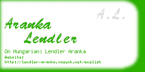 aranka lendler business card
